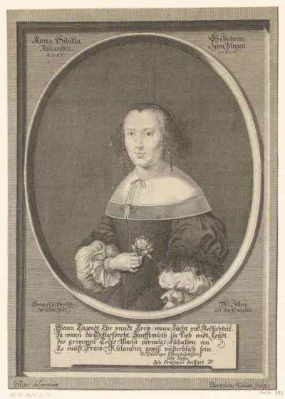 Portret van Anna Sibylla Ruland