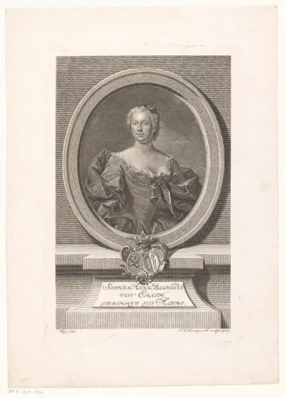 Portret van Anna Sophia Blandina von Erath