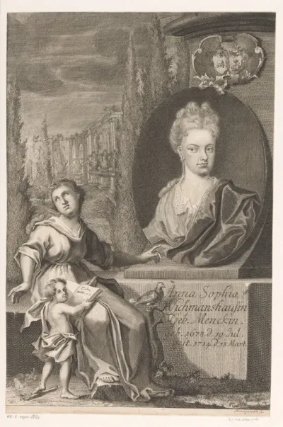 Portret van Anna Sophia Wichmannshausen