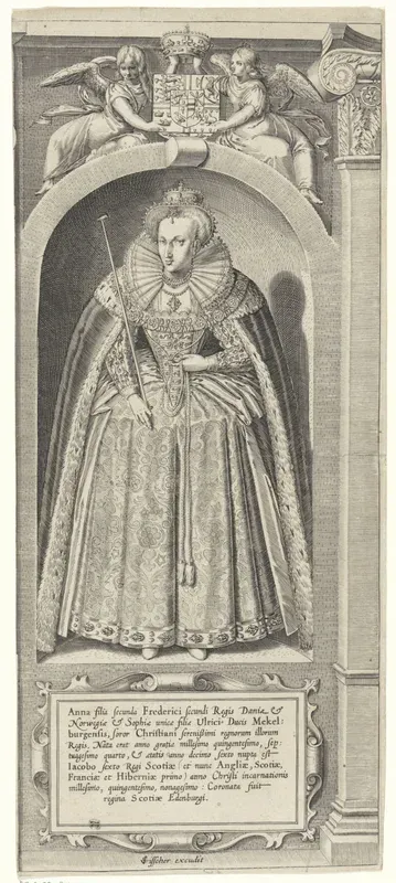 Portret van Anna van Denemarken, koningin van Engeland