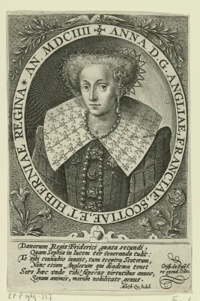 Portret van Anna van Denemarken, koningin van Engeland