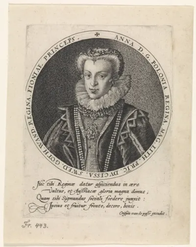 Portret van Anna van Oostenrijk, koningin van Polen en Zweden