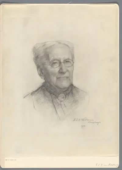 Portret van Anna Wilhelmina Hendrika van Driel-Kummer (1843-1932)