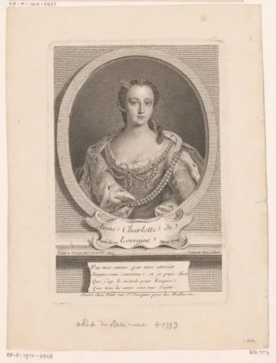 Portret van Anne Charlotte de Lorraine