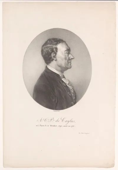 Portret van Anne Claude de Caylus