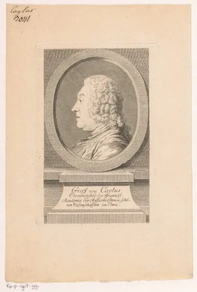Portret van Anne Claude Philippe de Caylus