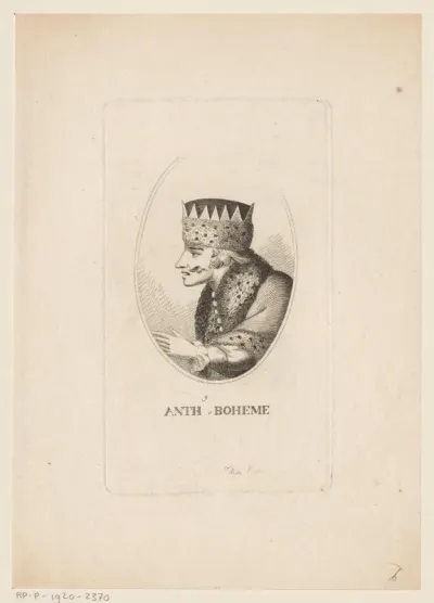 Portret van Anthony Boheme, mogelijk in de rol van King Lear