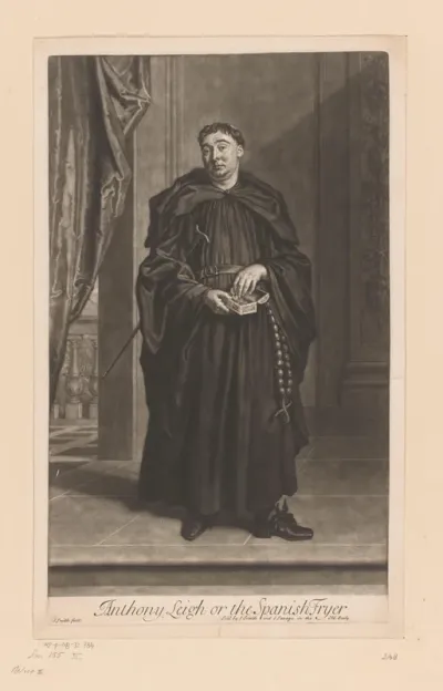 Portret van Anthony Leigh in de rol van monnik