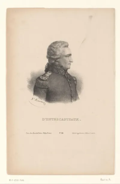 Portret van Antoine Bruni d'Entrecasteaux