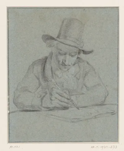 Portret van Antoine Daniel Prudhomme, tekenend