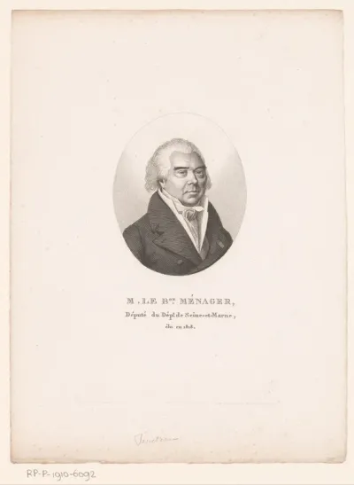 Portret van Antoine Jean François Ménager