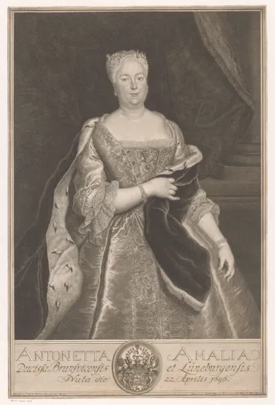 Portret van Antoinette Amalia van Brunswijk-Wolfenbüttel