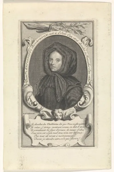Portret van Antoinette de Bourignon