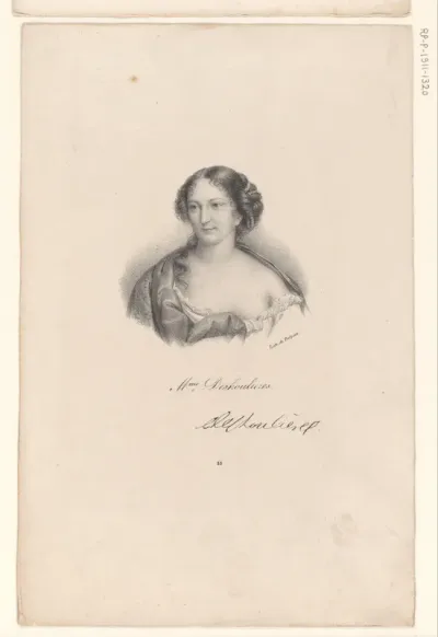 Portret van Antoinette Des Houlières