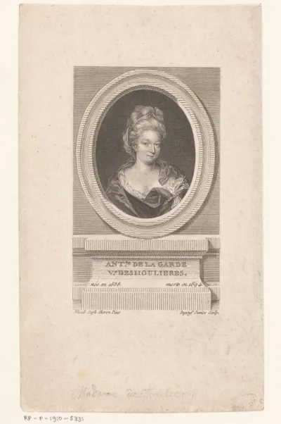 Portret van Antoinette Du Ligier de la Garde Deshoulières