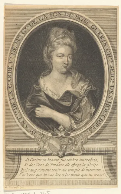 Portret van Antoinette Du Ligier de la Garde Deshoulières