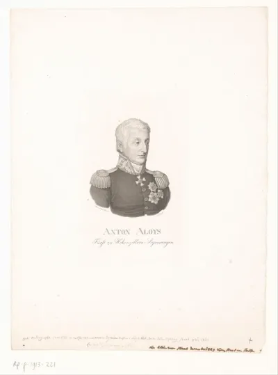 Portret van Anton Alois van Hohenzollern-Sigmaringen