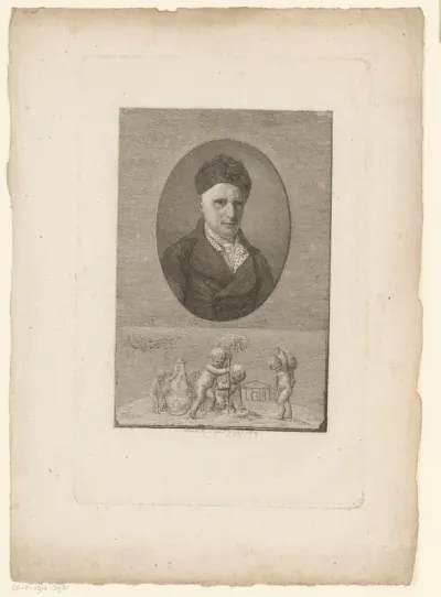 Portret van Anton Ernst Klausing.