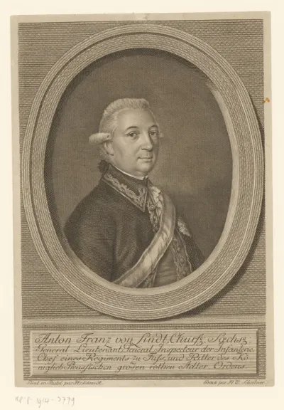 Portret van Anton Franz Hermann von Lindt