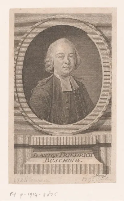 Portret van Anton Friedrich Büsching