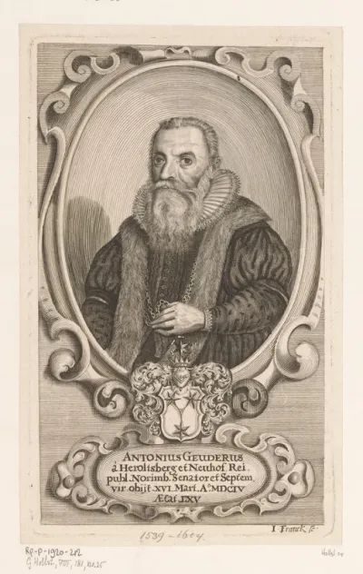 Portret van Anton Geuder von Heroldsberg op 65-jarige leeftijd