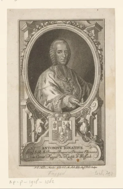 Portret van Anton Ignaz von Fugger von Kirchberg und Weissenhorn, bisschop van Regensburg