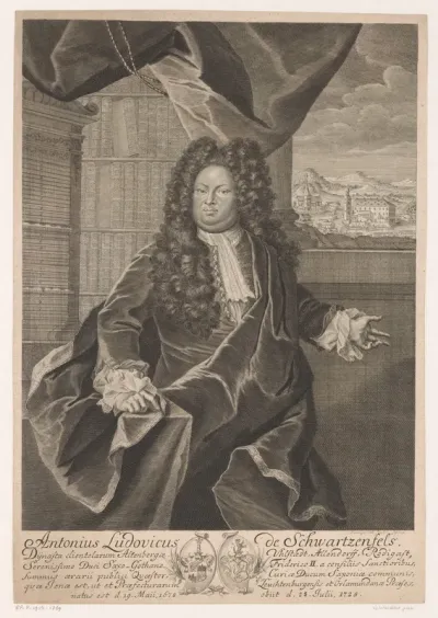 Portret van Anton Ludwig von Schwarzenfels