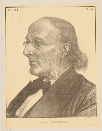 Portret van Antonie Hendrik Gerrit Paul van den Es op 65-jarige leeftijd