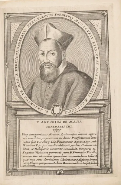 Portret van Antonio da Massa Marittima, 31ste Minister Generaal van de franciscaner orde