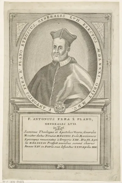 Portret van Antonio Fera, 57ste Minister Generaal van de franciscaner orde