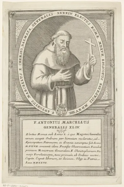 Portret van Antonio Macelo, 44ste Minister Generaal van de franciscaner orde