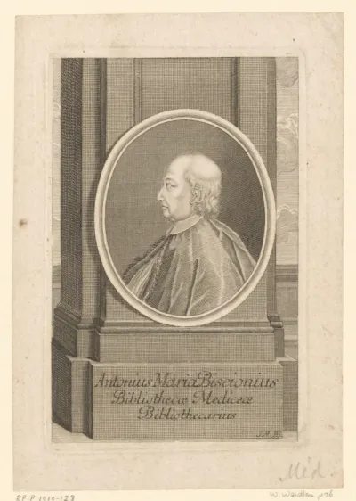 Portret van Antonio Maria Biscioni