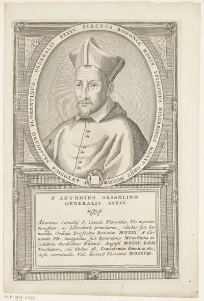 Portret van Antonio Sassolino, 45ste Minister Generaal van de franciscaner orde