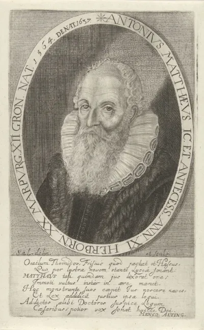 Portret van Antonius Matthaeus