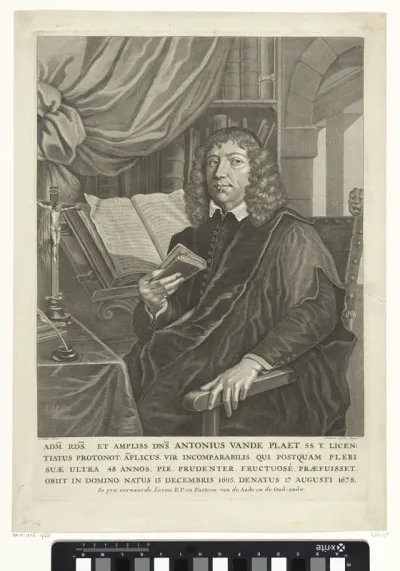 Portret van Antonius van der Plaat