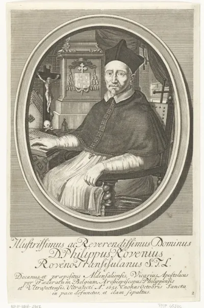 Portret van apostolisch vicaris Filips van Rouveen (Philippus Rovenius)