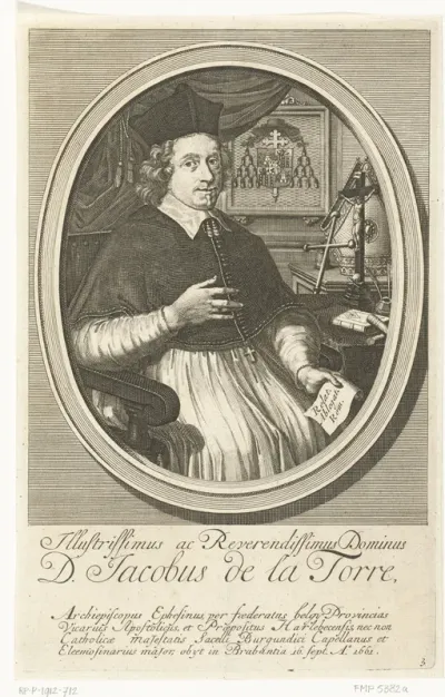 Portret van apostolisch vicaris Jacobus de la Torre