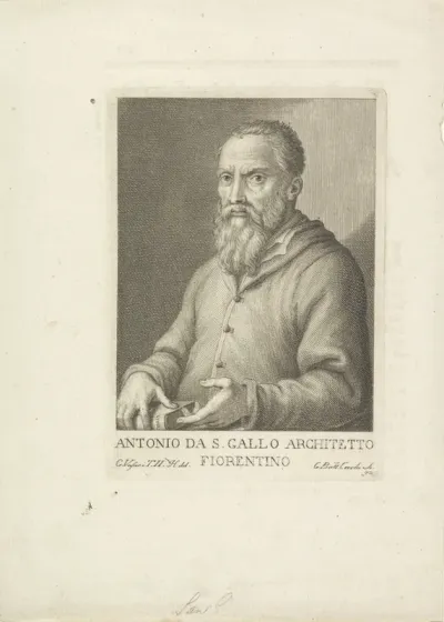 Portret van architect Antonio da Sangallo de oudere