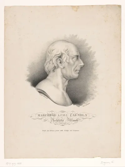 Portret van architect Luigi Cagnola