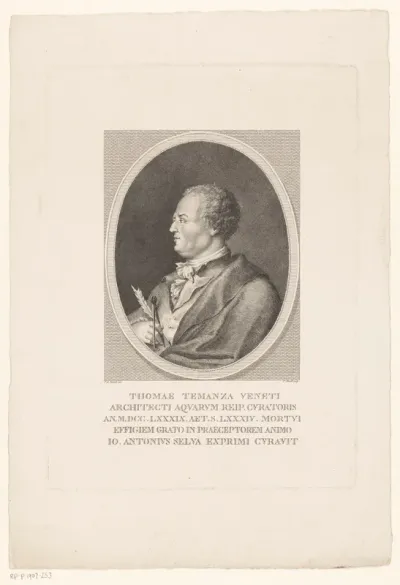 Portret van architect Tommaso Temanza
