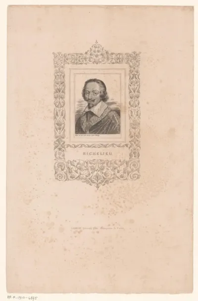 Portret van Armand-Jean du Plessis hertog van Richelieu