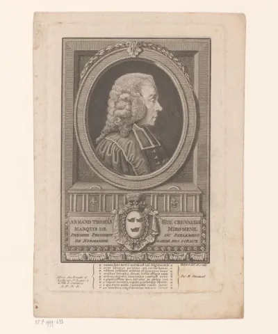 Portret van Armand Thomas Hue de Miromesnil