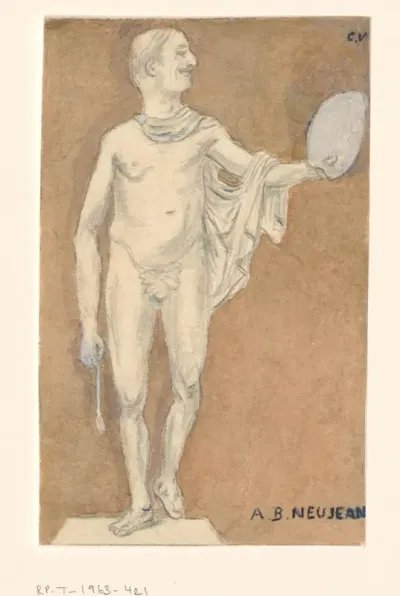 Portret van Arnold B. Neujean als Apollo