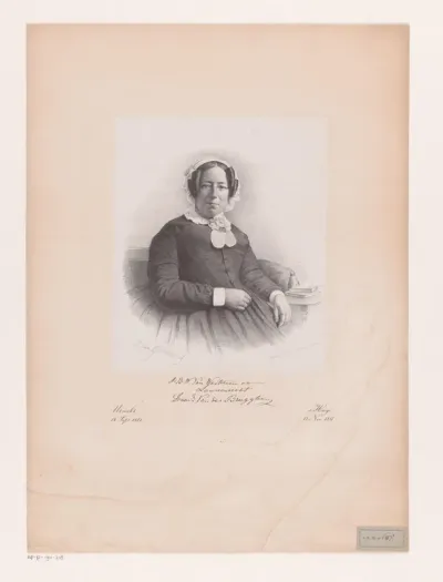 Portret van Arnoudina Berendina Wilhelmina van Westrenen van Lauwerecht Douair van der Brugghen
