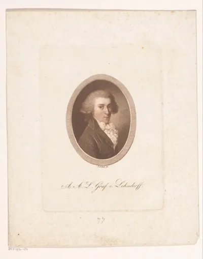 Portret van August Adolph Leopold, Graf von Lehndorff