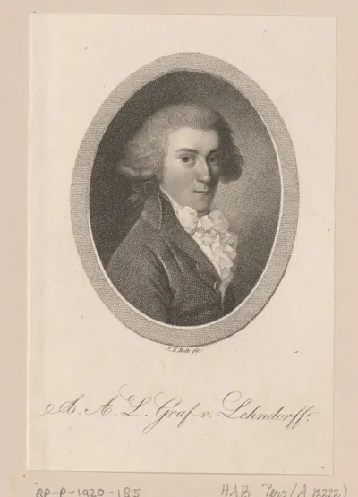 Portret van August Adolph Leopold von Lehndorff