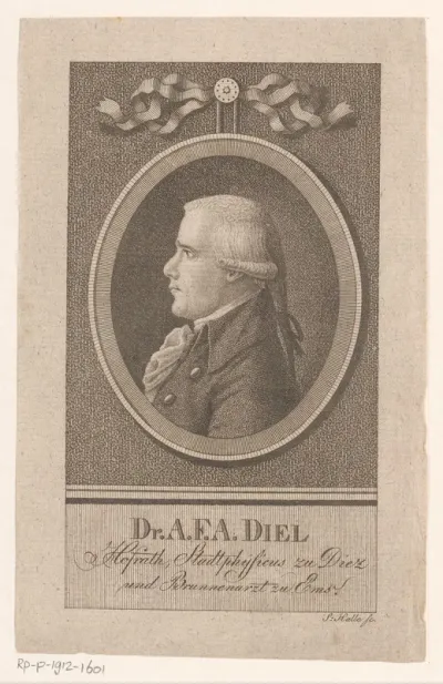 Portret van August Friedrich Adrian Diel