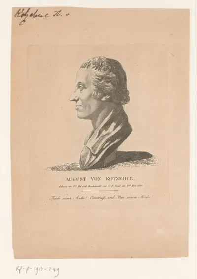 Portret van August Friedrich Ferdinand von Kotzebue