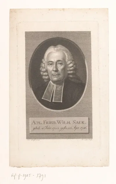 Portret van August Friedrich Wilhelm Sack