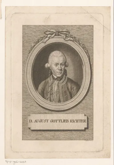 Portret van August Gottlieb Richter